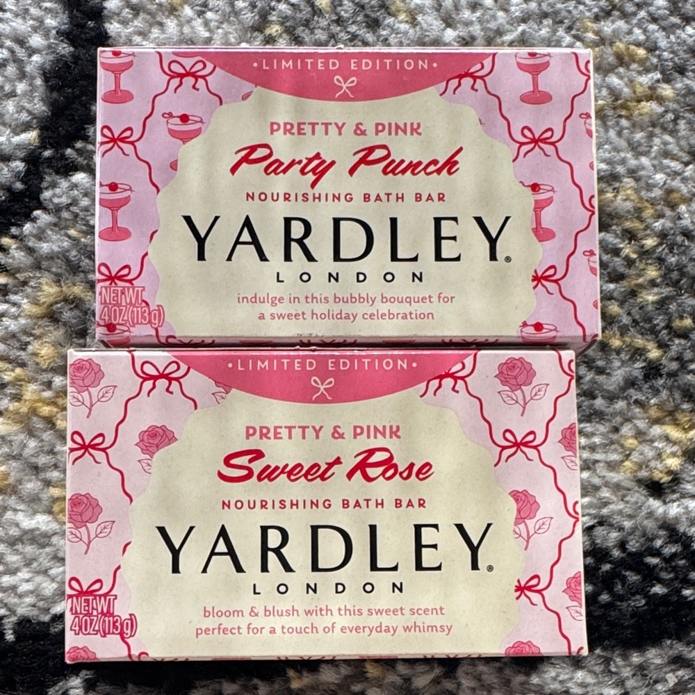 Yardley London Limited Edition Pretty & Pink Luxury Bath Bar Set NEW 🏷️